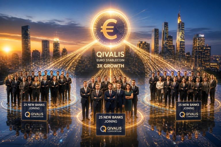 euro stablecoin surges as qivalis consortium triples in size, welcoming 25 new banks to strengthen the financial ecosystem and boost digital currency adoption.
