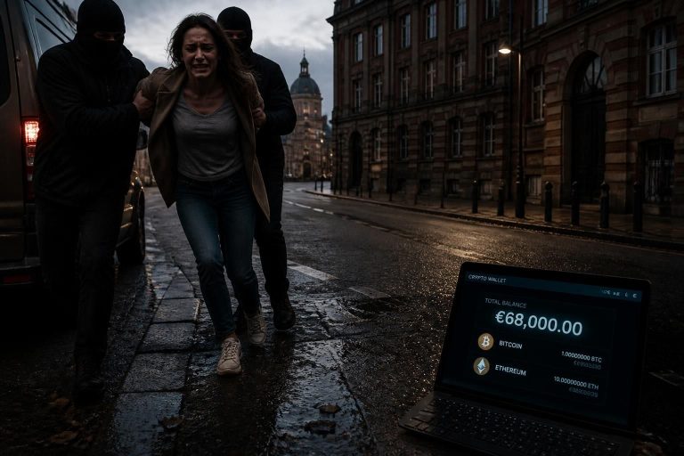 a woman was kidnapped near toulouse, and €68,000 worth of cryptocurrency was stolen during the incident. learn more about this alarming case.